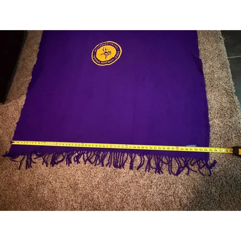 Vintage‎ Pendleton Minnesota Vikings Purple Wool Large Throw Blanket Logo Seal